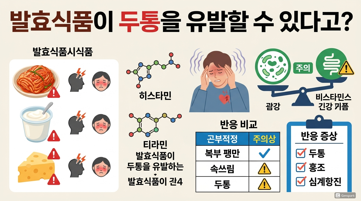 발효식품이 두통을 유발할 수 있다고?