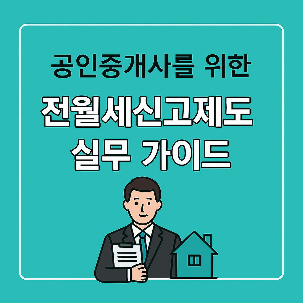 공인중개사를 위한 전월세신고제도 실무가이드