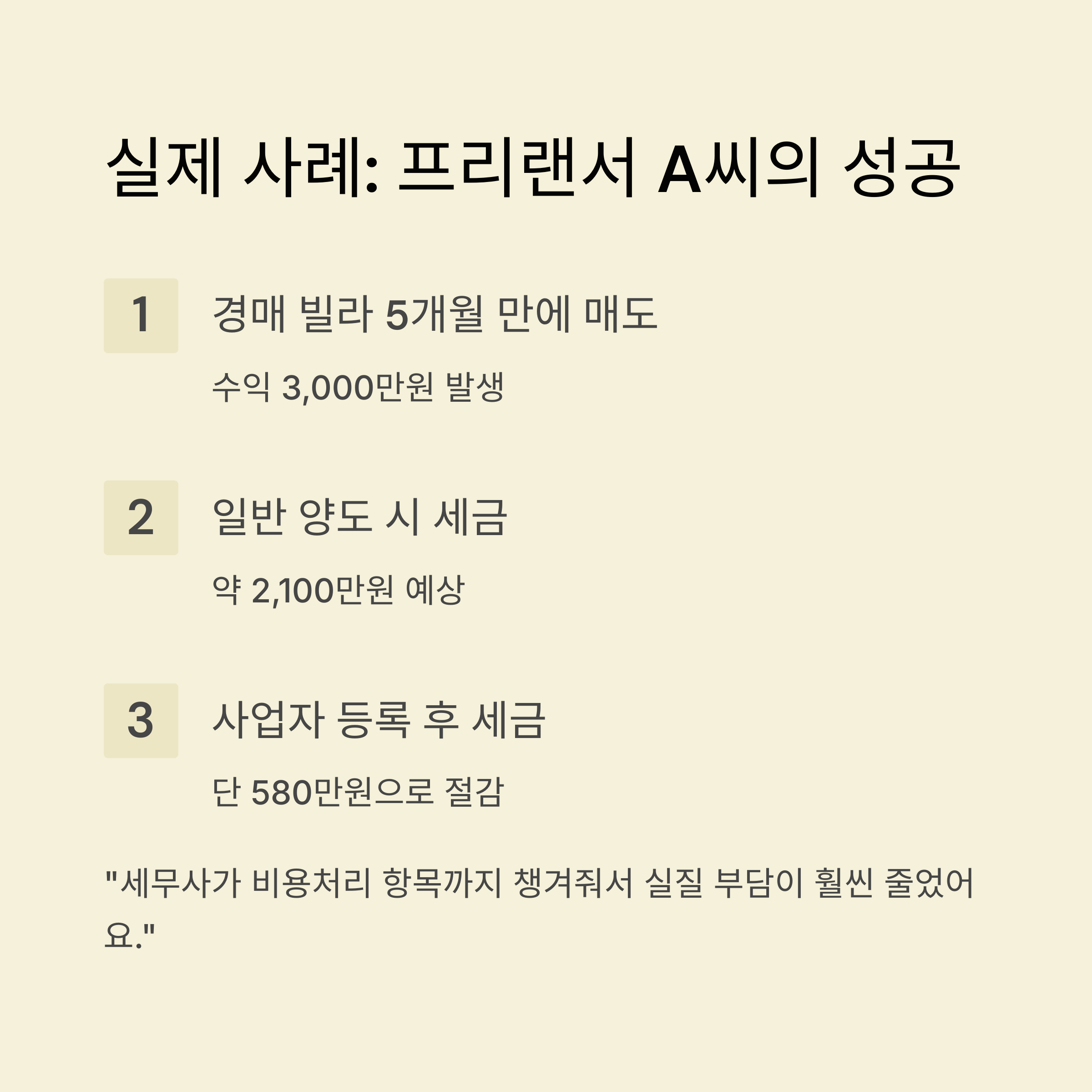부동산 3,000만 원 벌고 세금 500만 원 낸 절세방법 (실제 사례 정리)