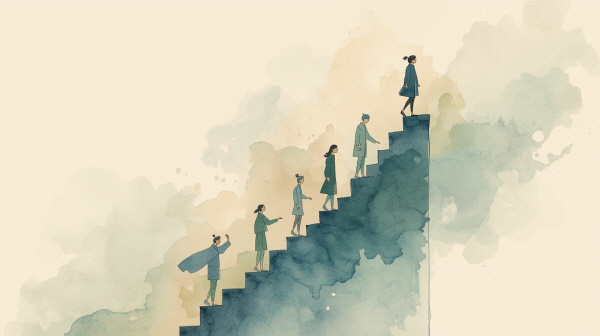 ENFJ는 한국 사회의 비교문화 속에서 인정받는 리더이자, 동시에 상처받는 사람입니다에 관한 그림입니다.
