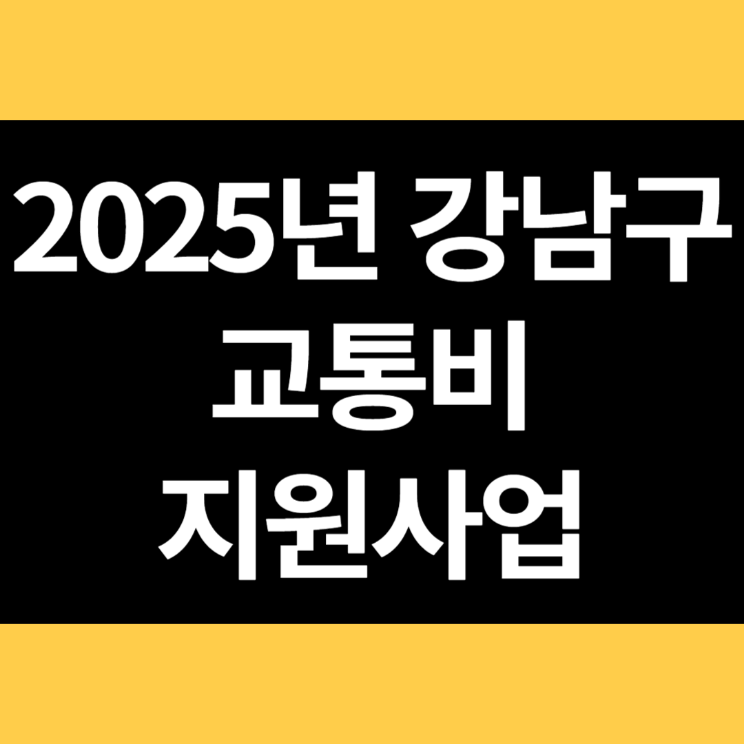 2025년 강남구 교통비 지원사업 썸네일
