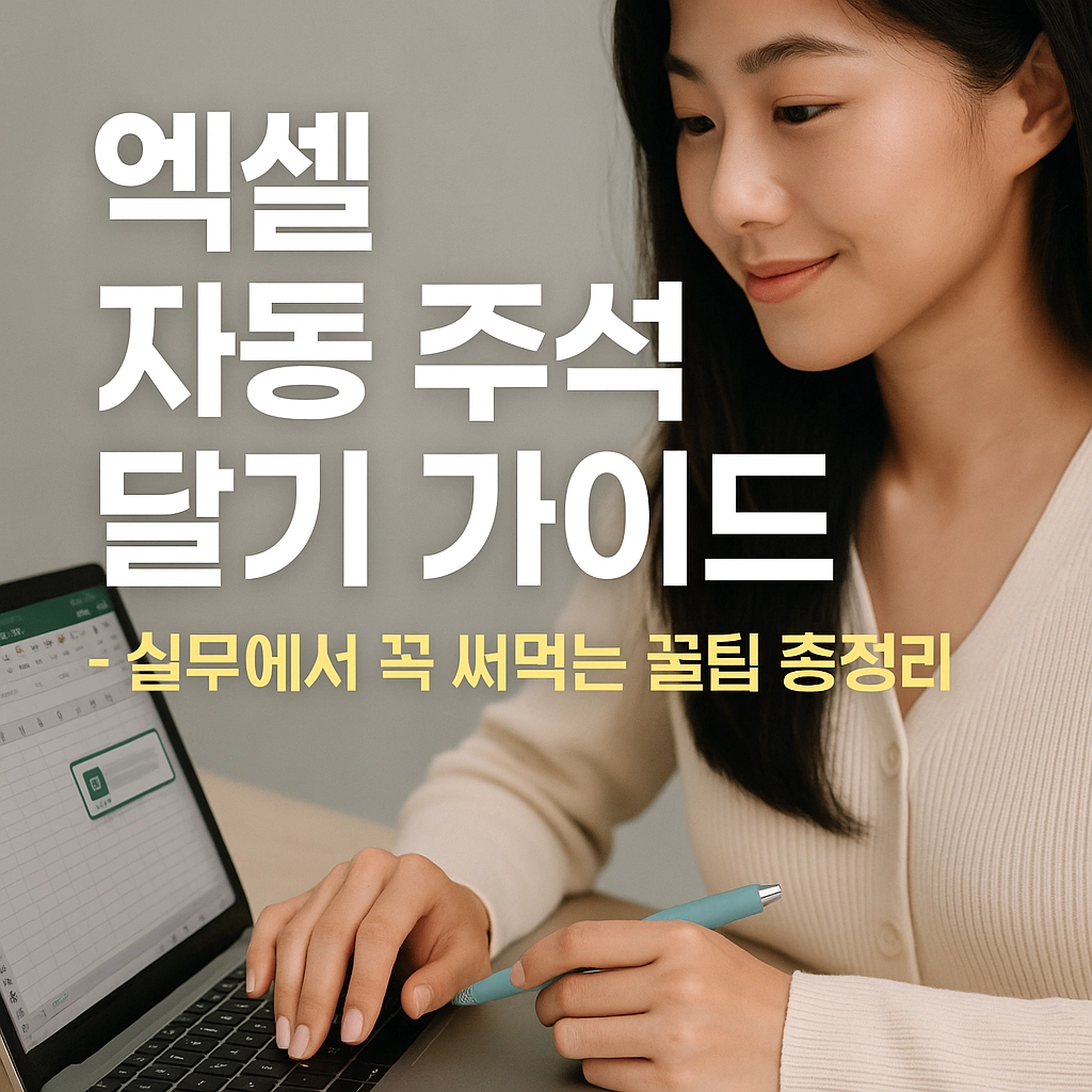 엑셀 자동 주석 달기 가이드 - 실무에서 꼭 써먹는 꿀팁 총정리