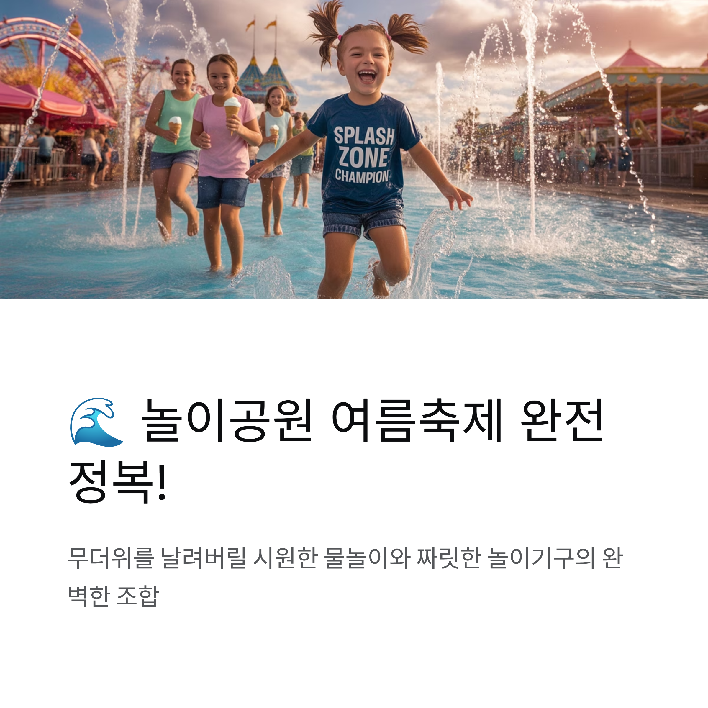 놀이공원 여름축제 현장 리뷰, 시원한 물놀이와 무더위 탈출