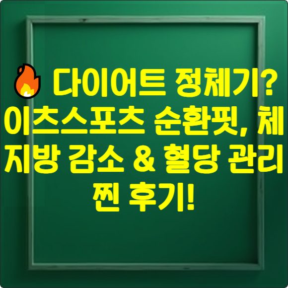 🔥 다이어트 정체기? 이츠스포츠 순환핏, 체지방 감소 & 혈당 관리 찐 후기!