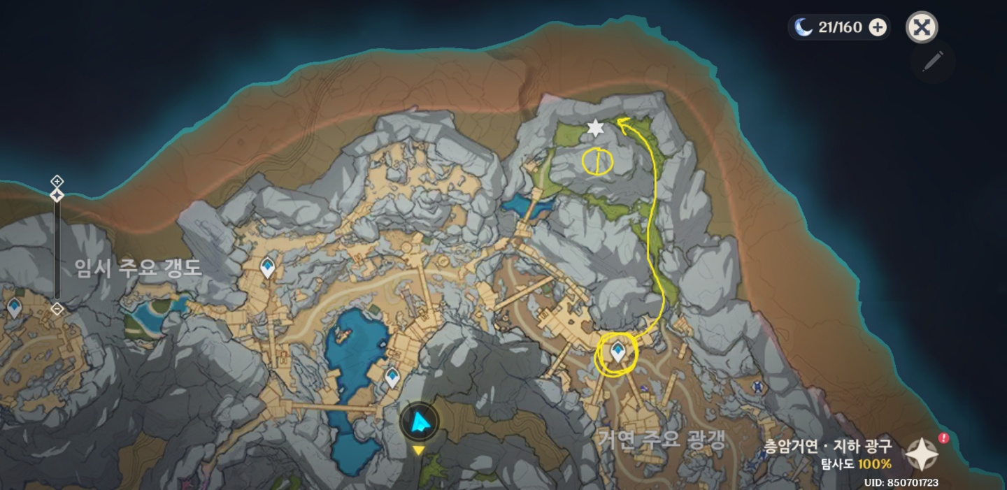 원신 층암거연 지하광구 보라색 문자 위치 
보라색 글자 해석 뜻 의미 
보라색 글자 기믹 공략
원신 히든 업적 아홉 글자 전언
원신 마신 임무 심연을 부르는 위령곡
 거연 주요 광갱 위쪽의 보라색 글자 위치 표시 지도