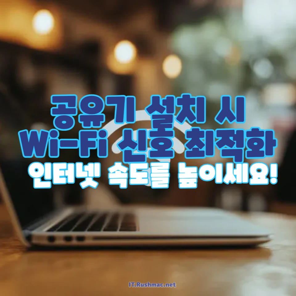 공유기 설치 시 신호 최적화 팁