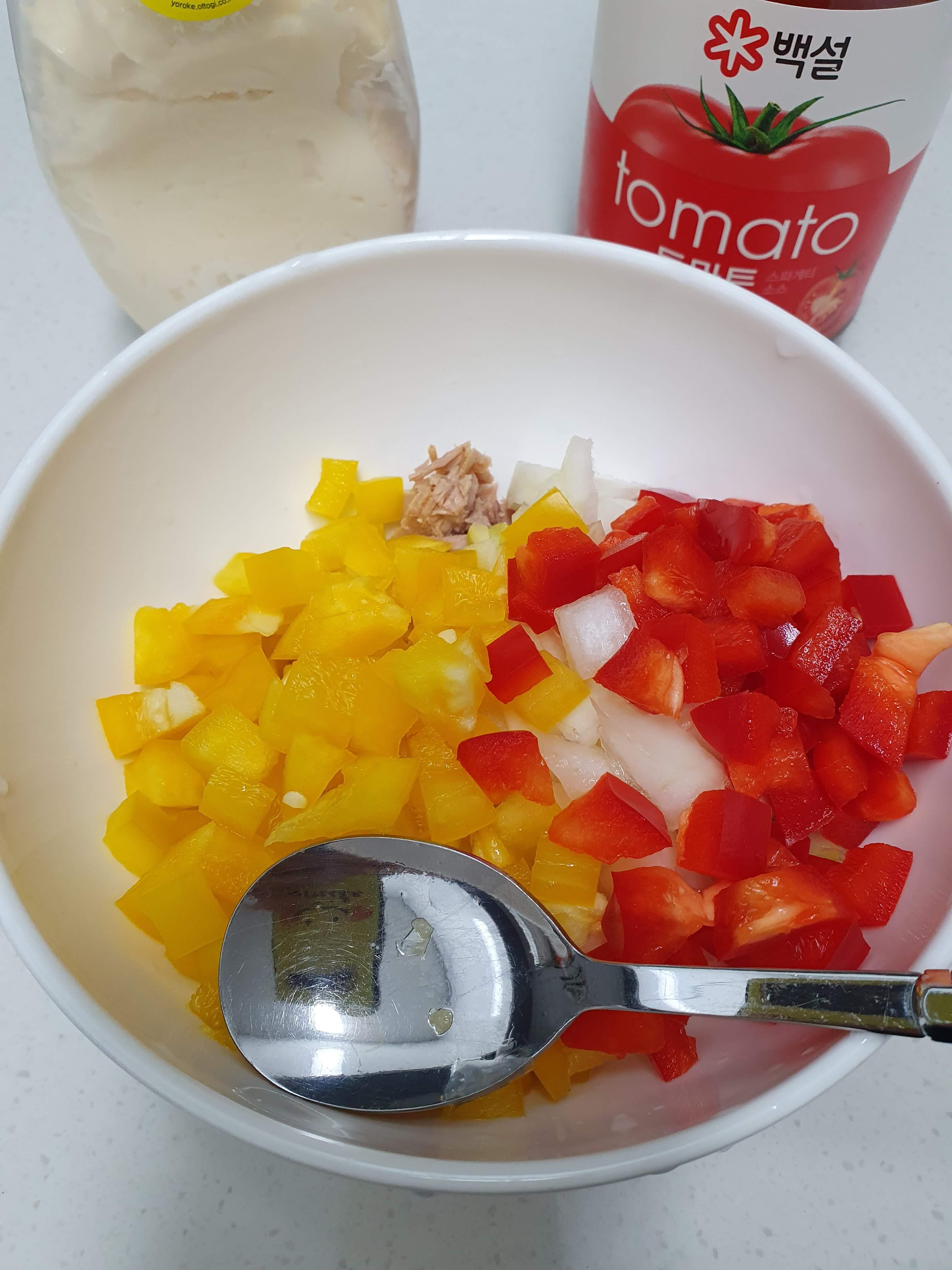 피자빵 피망