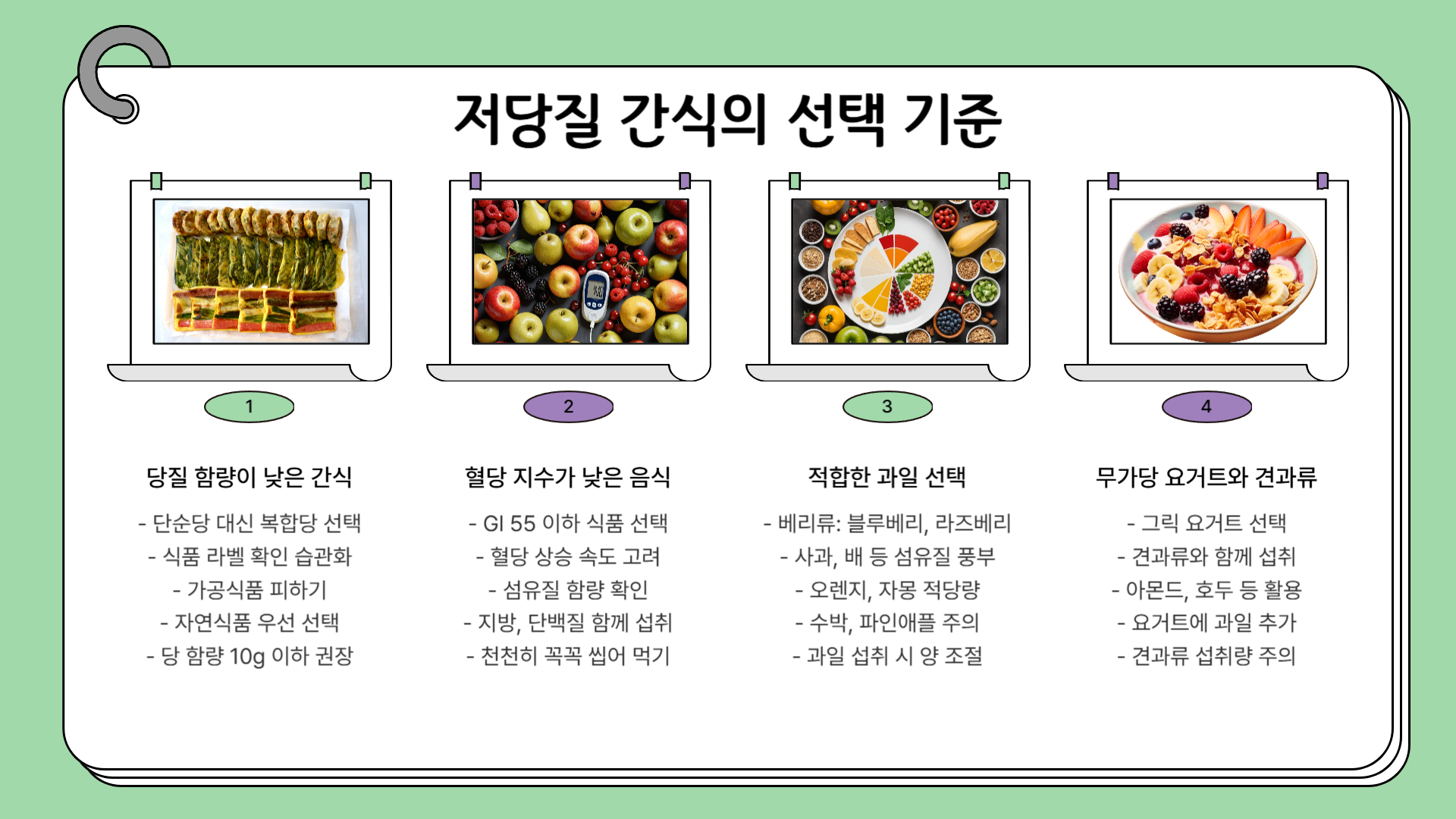 혈당 관리 간식 건강하게 즐기는 방법