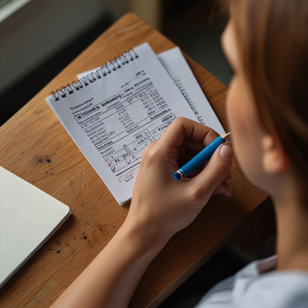 대출상품들을-비교해보는-여성