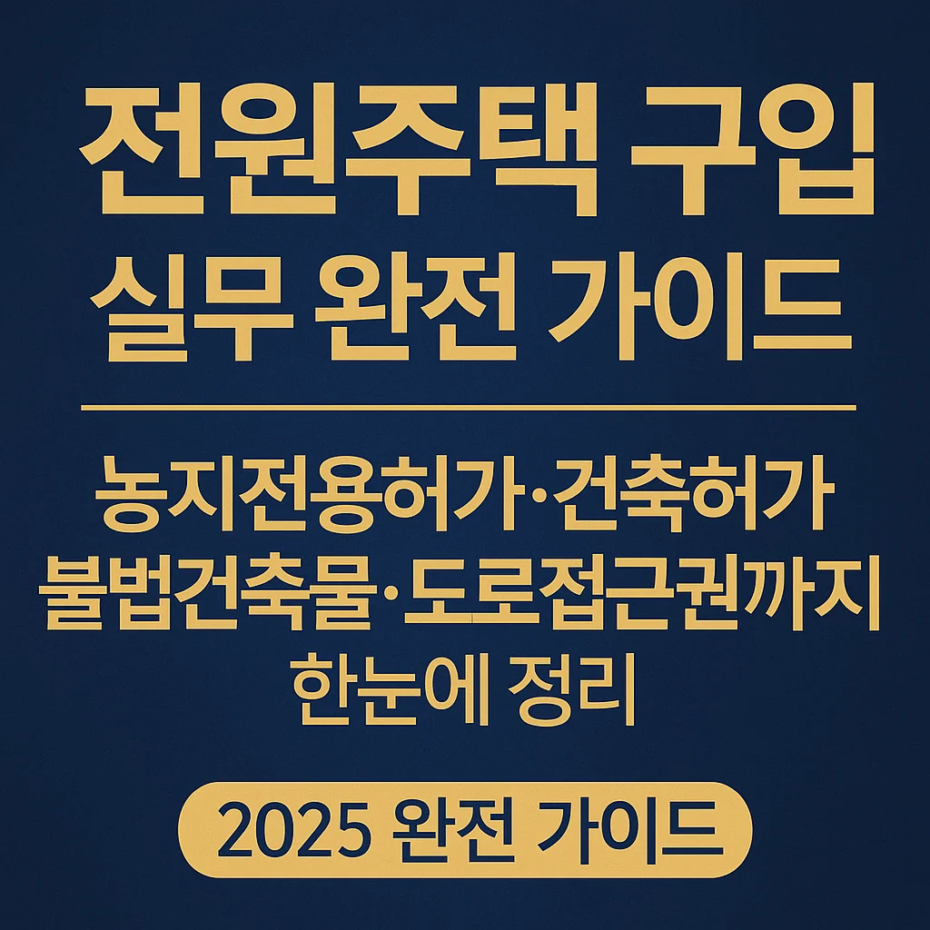 전원주택_구입_실무_완전_가이드_-_농지전용허가·건축허가·불법건축물·도로접근권까지_한눈에_정리
