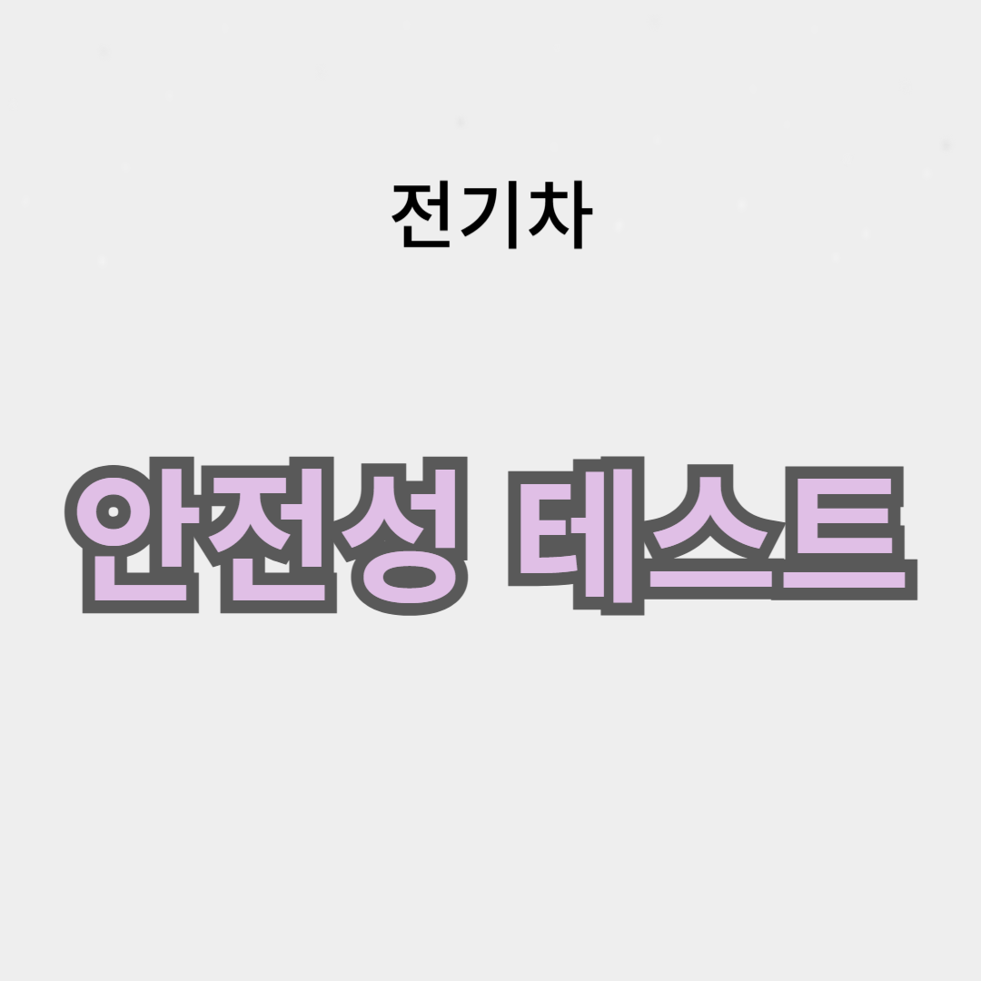 전기차의 안전성 테스트와 평가