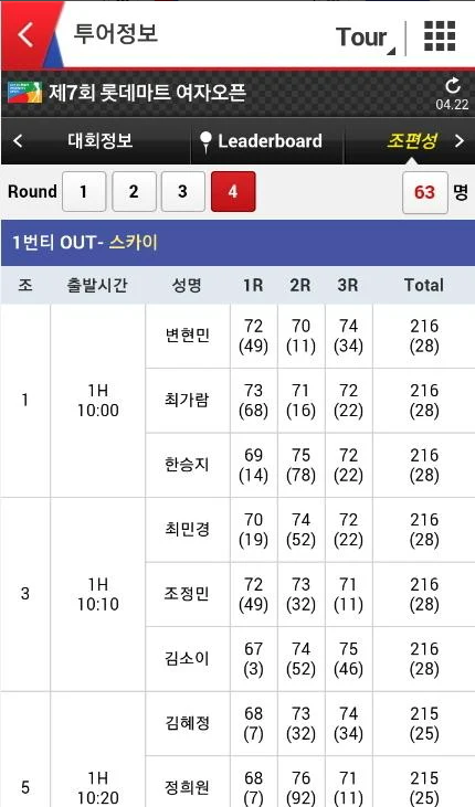 klpga 실시간 스코어, KLPGA Tour