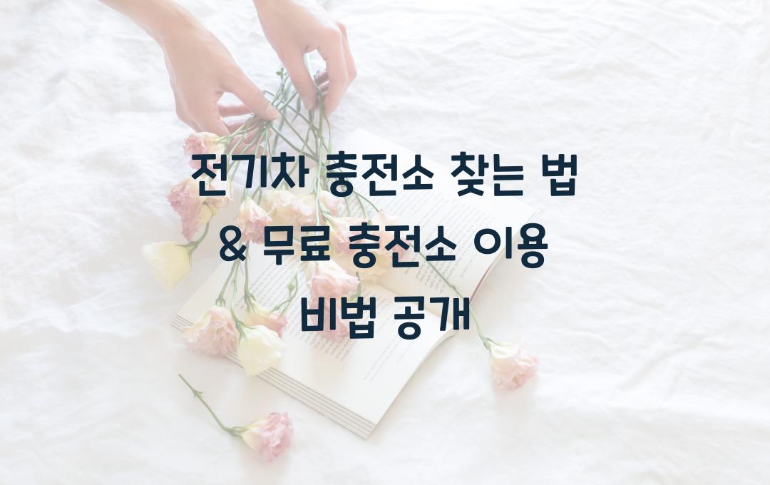 전기차 충전소 찾는 법 & 무료 충전소 이용하는 방법