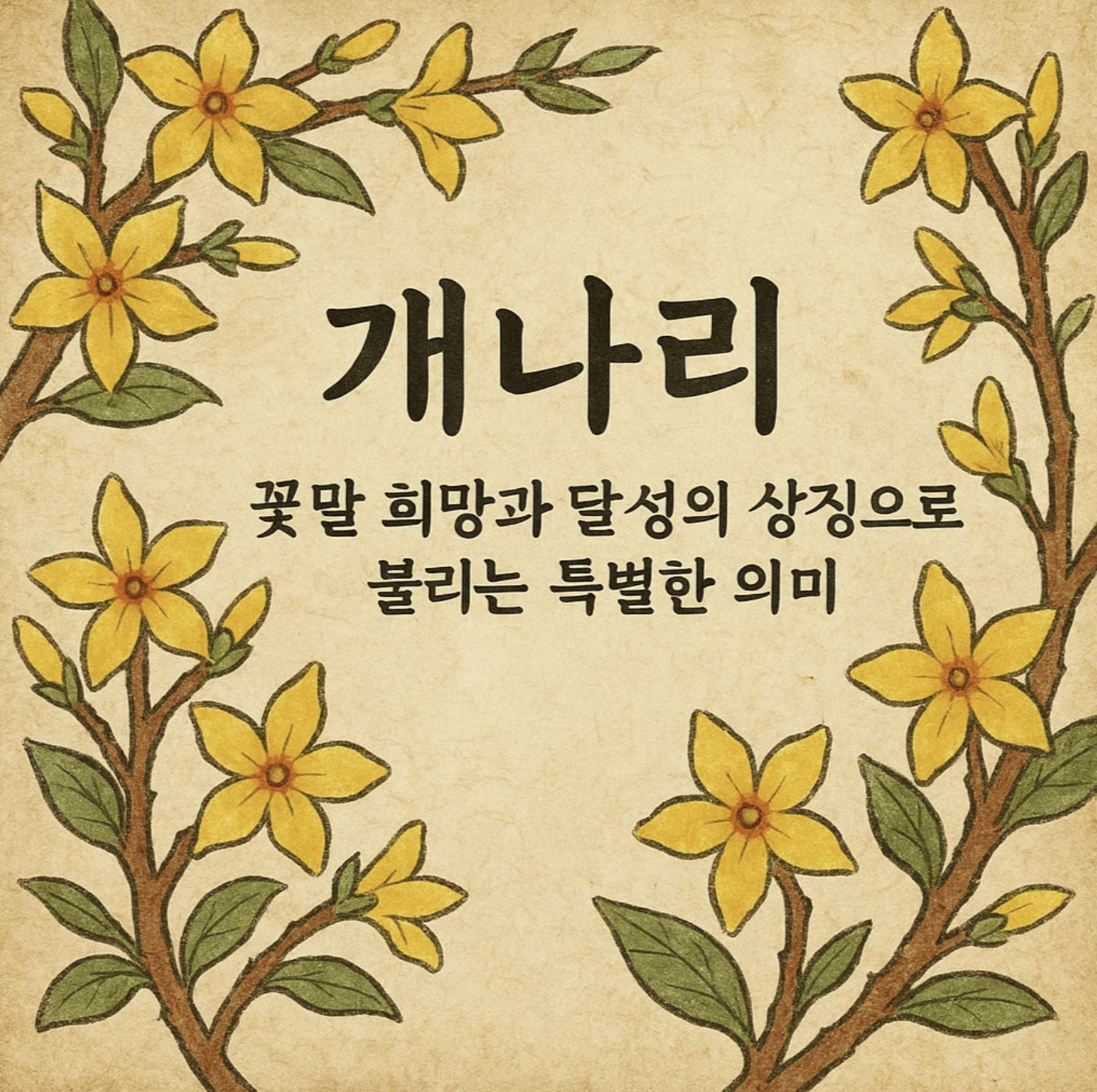 개나리 꽃말 희망과 달성의 상징으로 불리는 특별한 의미