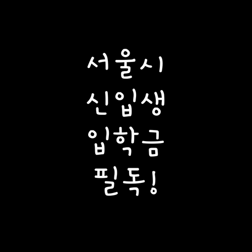 서울시 신입생 입학준비금 혜택 총정리..