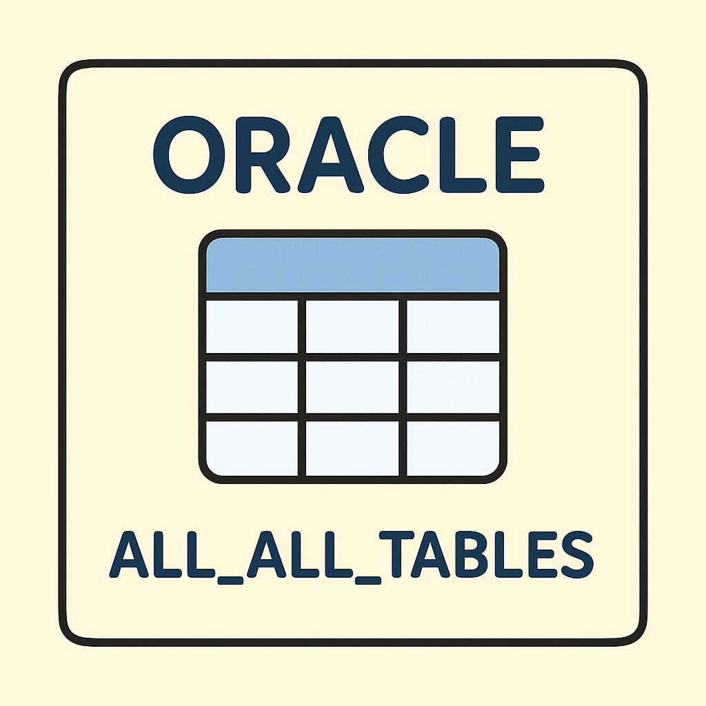오라클 ALL_ALL_TABLES 뷰 완벽 해설 및 실무 활용 가이드