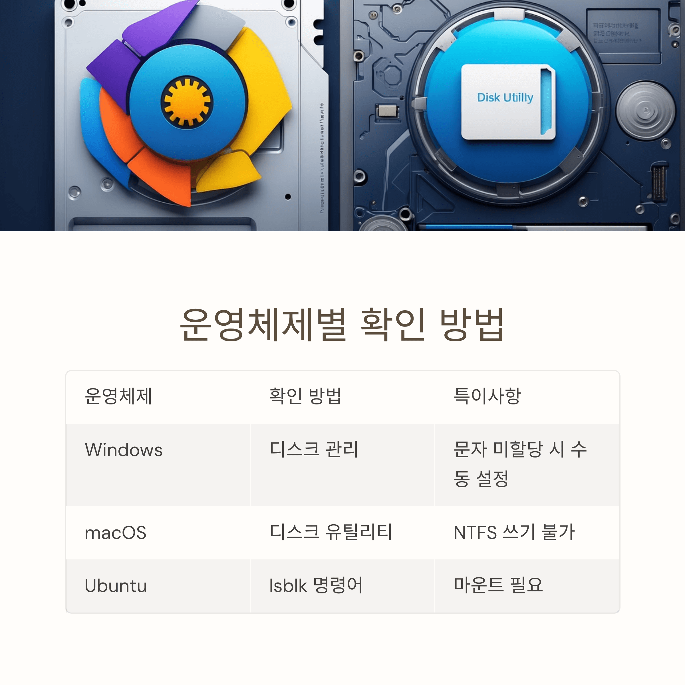 외장하드 USB 인식 오류 해결방법