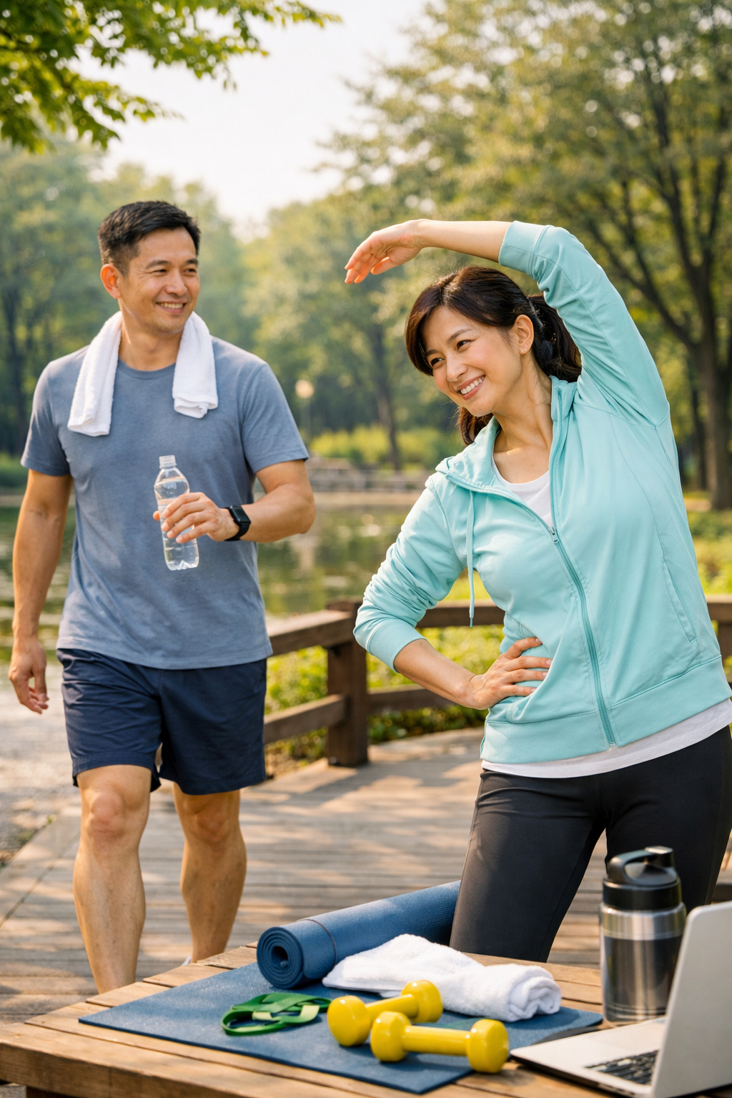 가볍게 걷기와 스트레칭