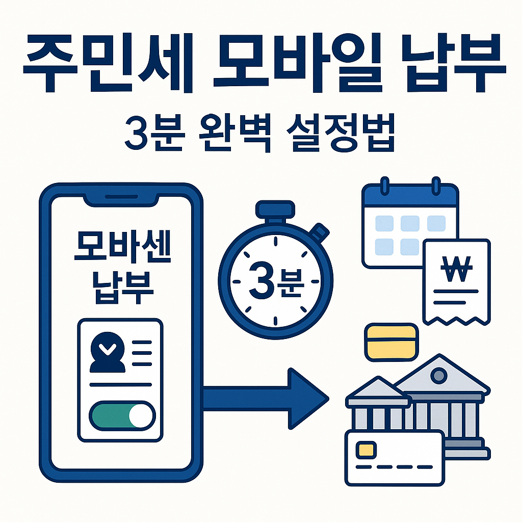주민세 모바일 납부 3분 완벽 설정법
