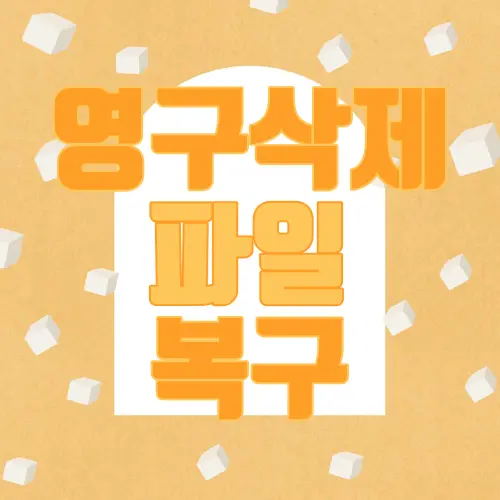 영구삭제 파일 복구