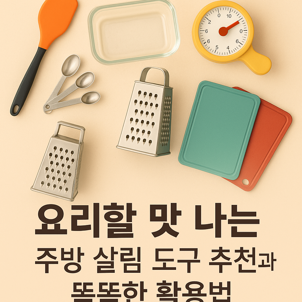 요리할 맛 나는 주방 살림 도구 추천과 똑똑한 활용법
