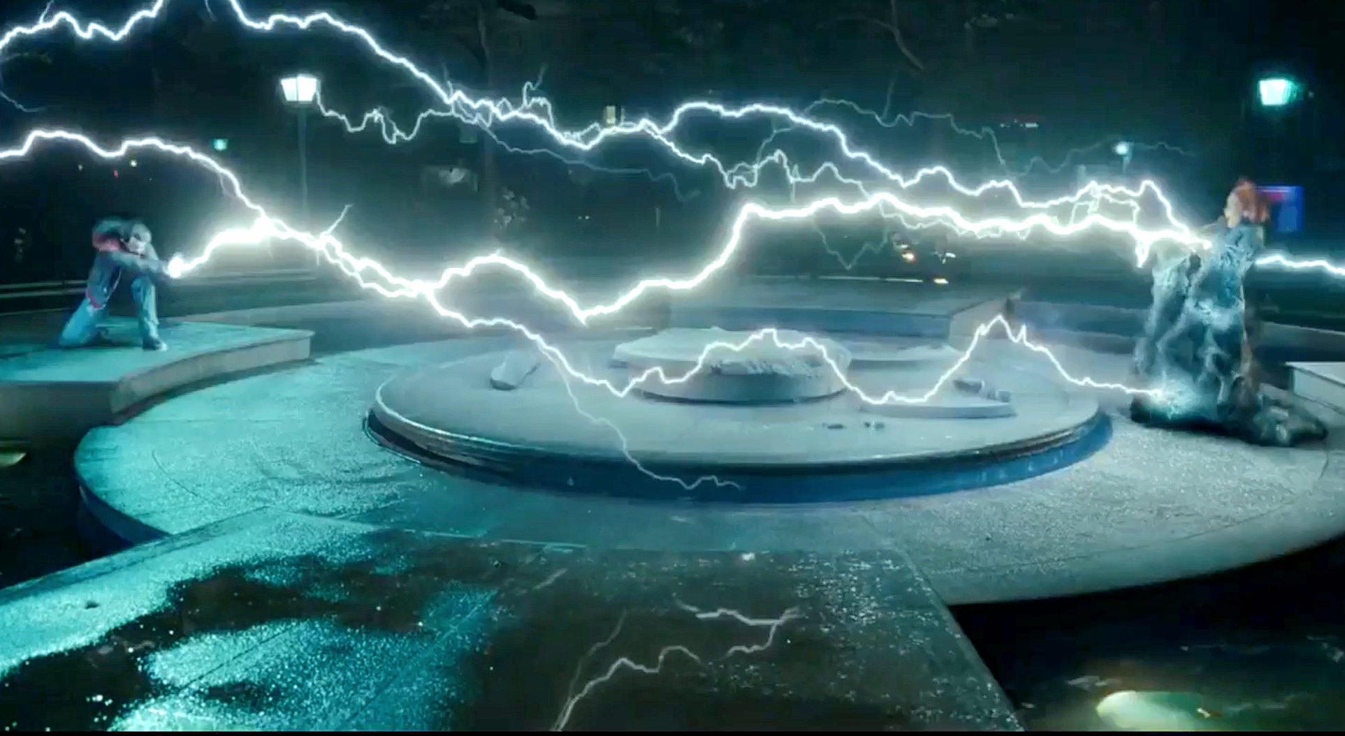 영화 마법사의 제자 데이브가 부활한 모르가나를 소멸시키는 장면