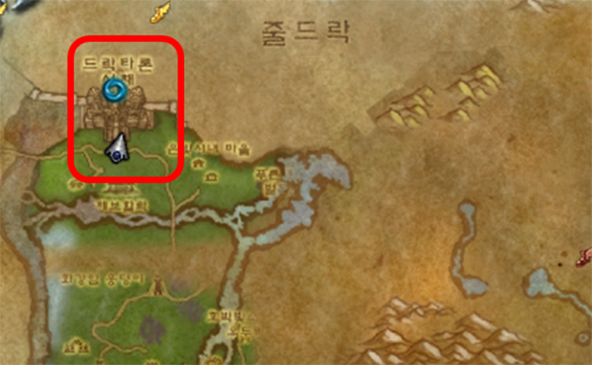 드락타론-성채-지도상-위치-사진
