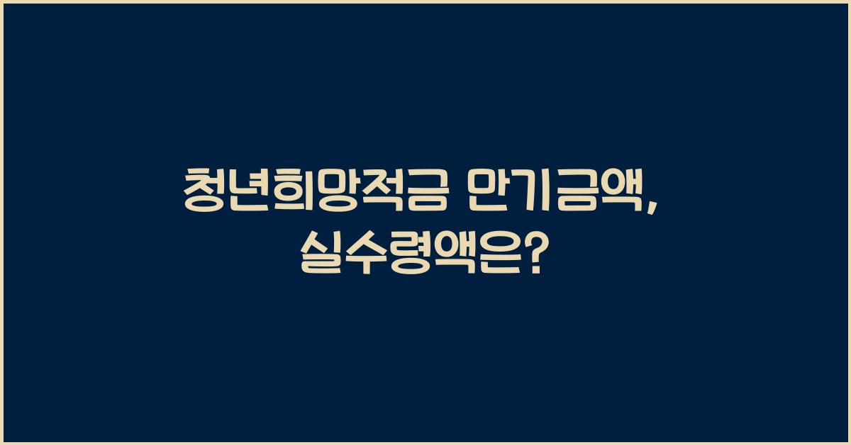 청년희망적금 만기금액