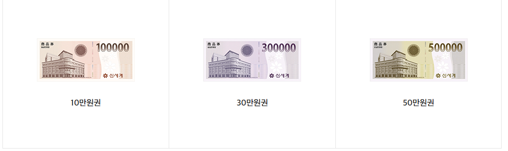 신세계상품권 사용처