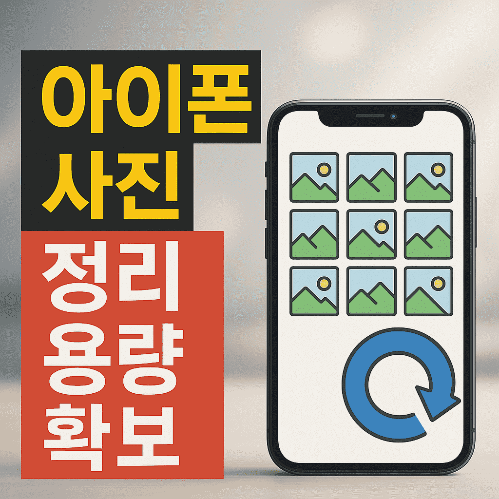 아이폰 사진 정리, 용량 확보 이미지