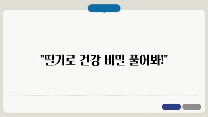 딹기 효능 : 달콤한 과일 건셜 비밀 공개
