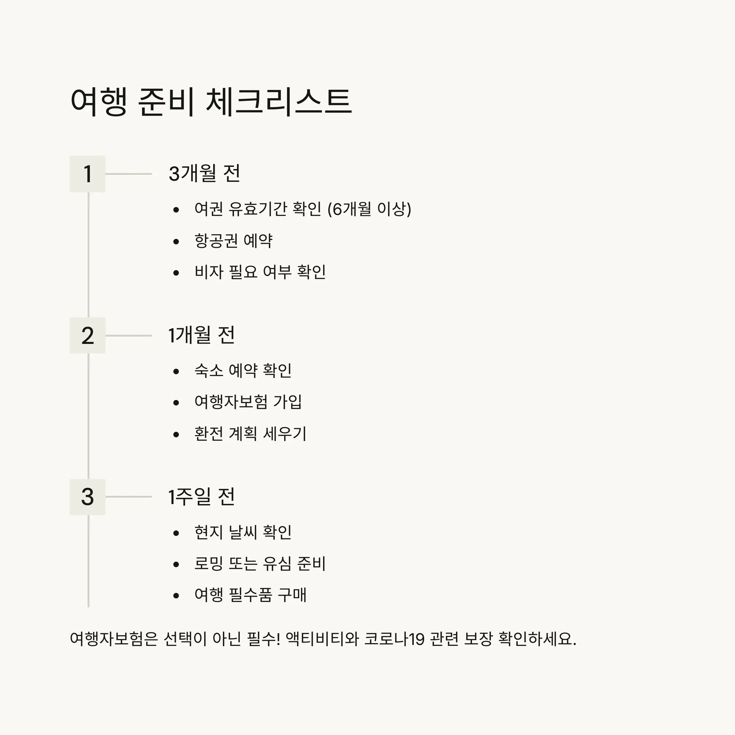 ✈️ 여행 준비 체크리스트