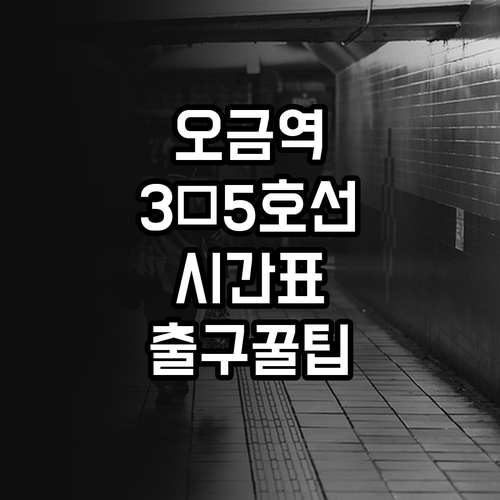 오금역 3호선 5호선 전체 시간표와 ..