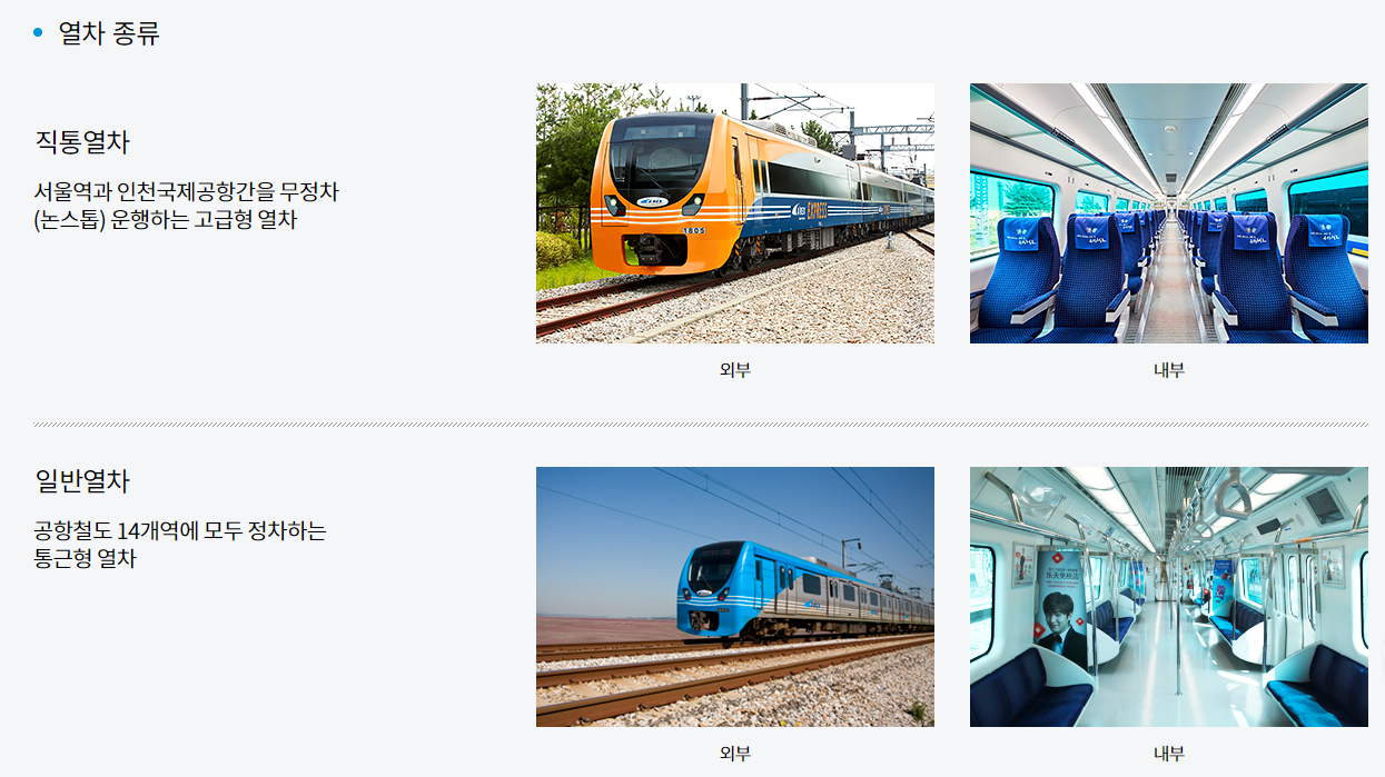 일반열차와 직통열차