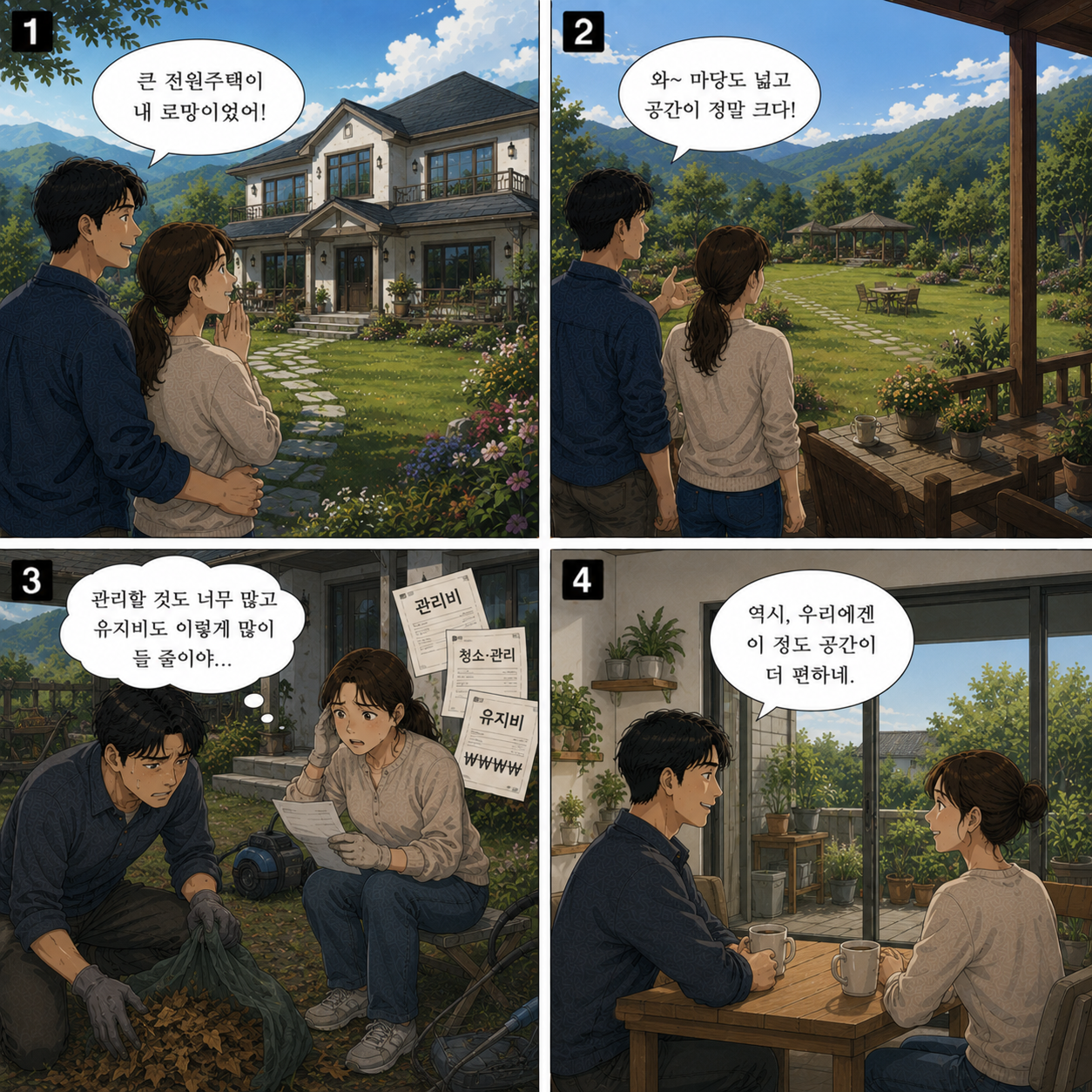작은 공간에 대한 현실적 만족감 상승