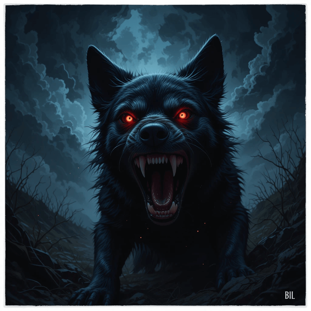 강아지가 나오는 흉몽 중 검은 강아지가 짖는 꿈