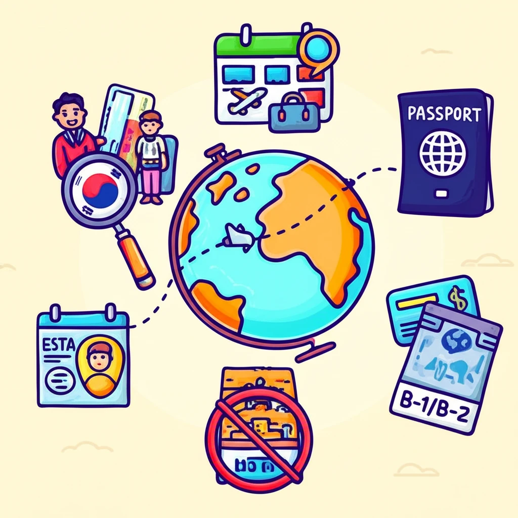 90일 이하 미국 방문 ESTA 비자..