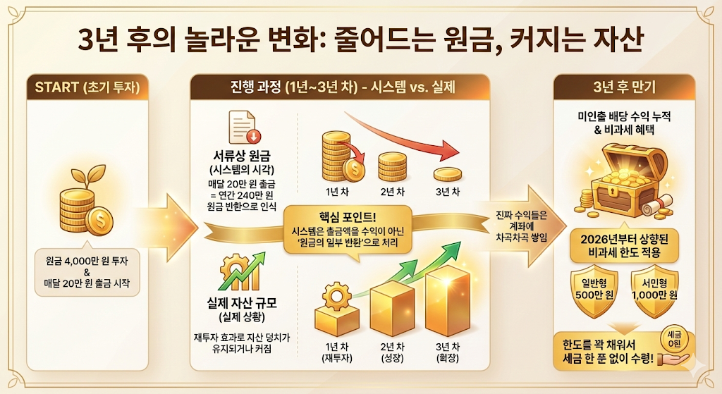 실전 시뮬레이션: 4,000만 원 투자 시 (연 6% 배당 가정)