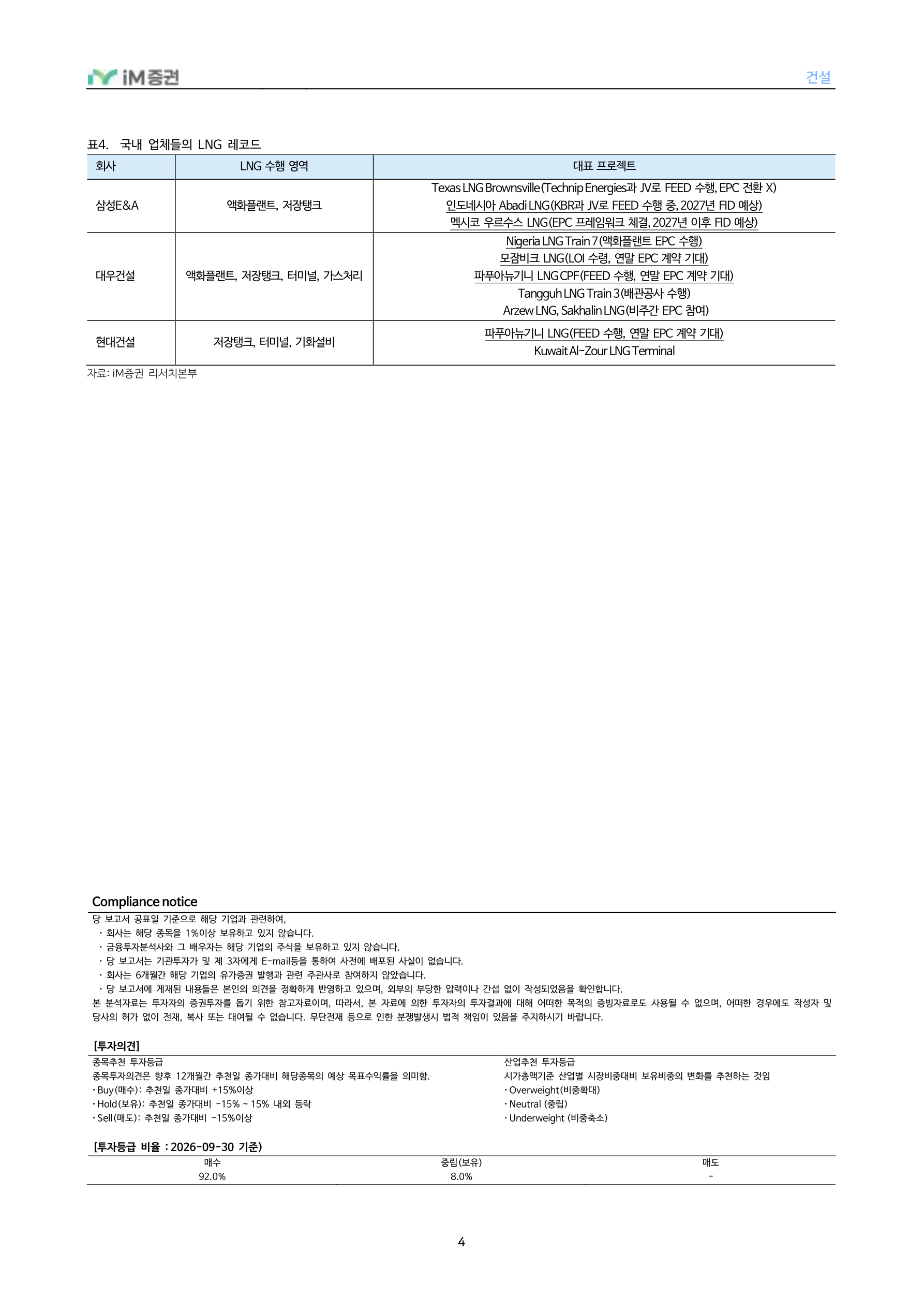 한미 전략투자 발표, 한국 EPC사 수주 기대_iM증권 4페이지