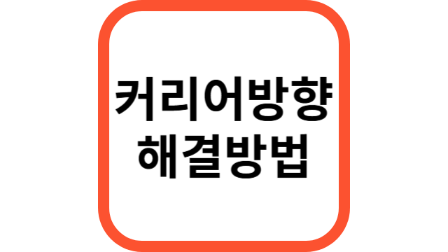 커리어방향 해결방법