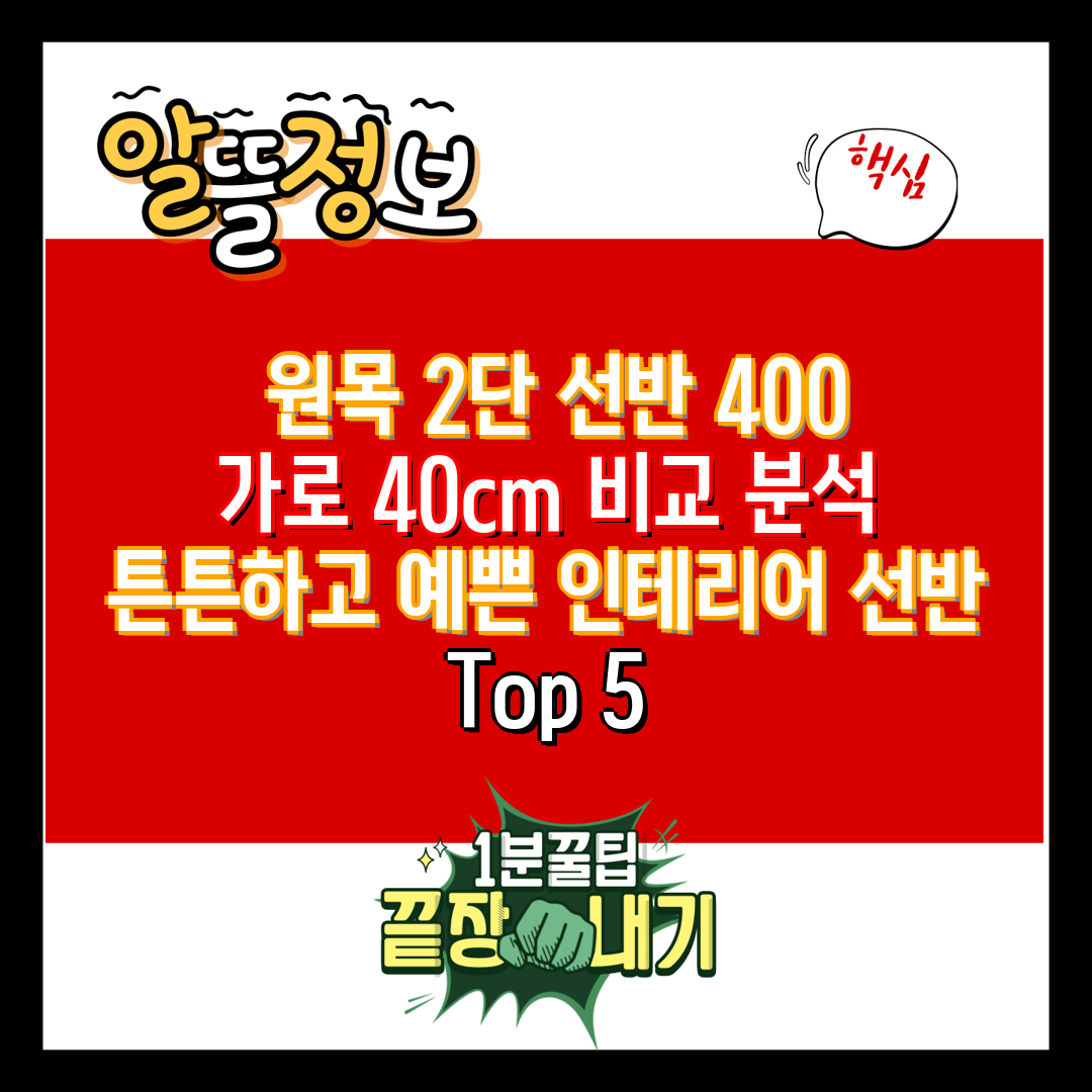  원목 2단 선반 400 가로 40cm 비교 분석 튼튼