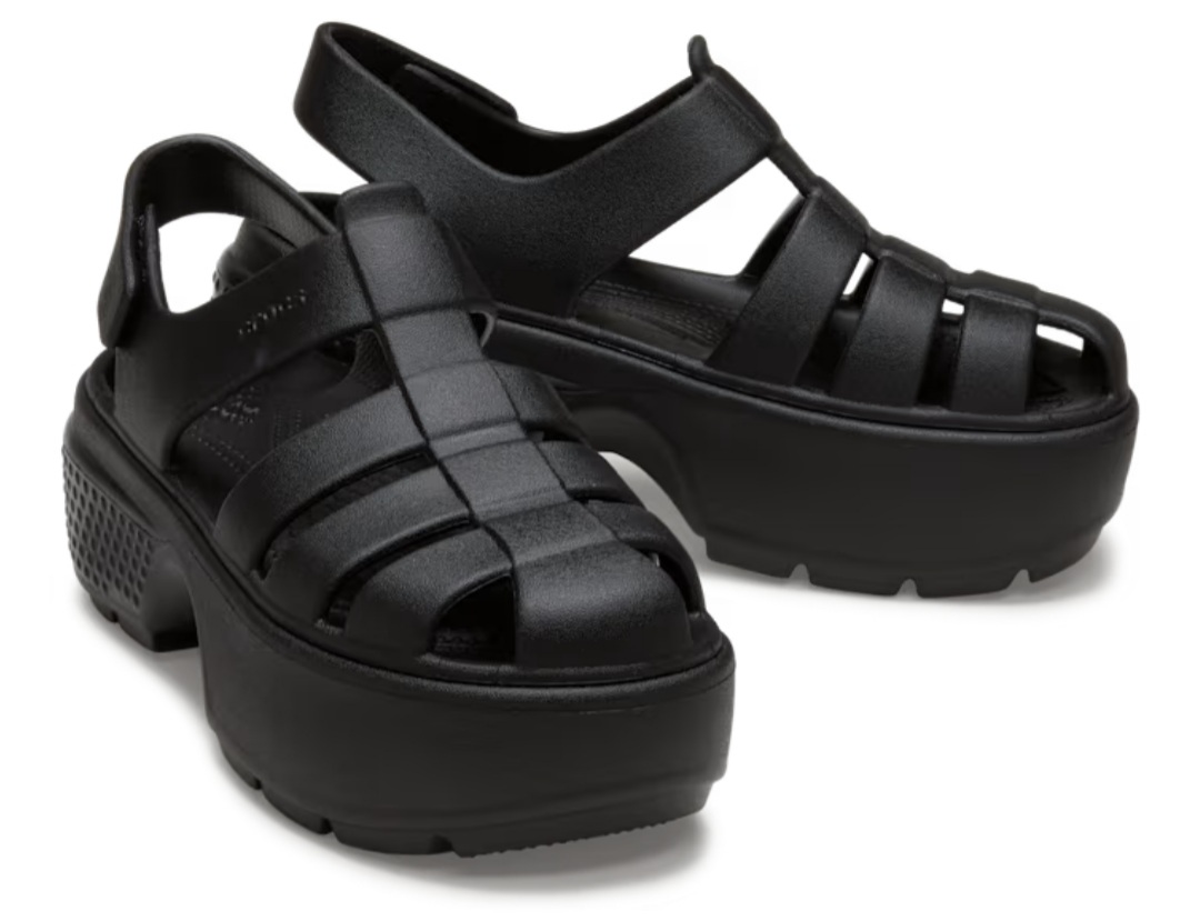 크록스 통굽 샌들 블랙 2