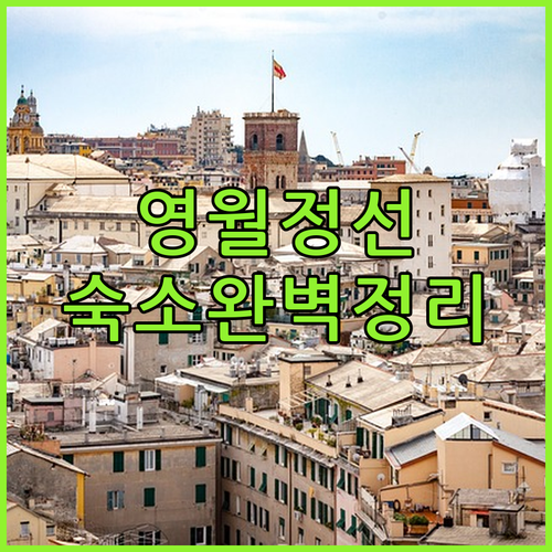 강원도 영월 정선 여행지별 맞춤 숙소..