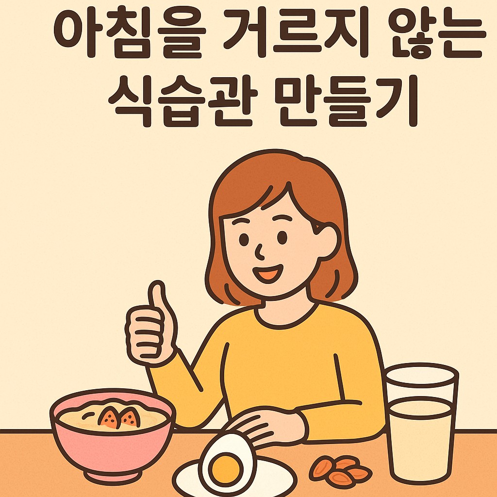 아침을 거르지 않는 식습관 만들기