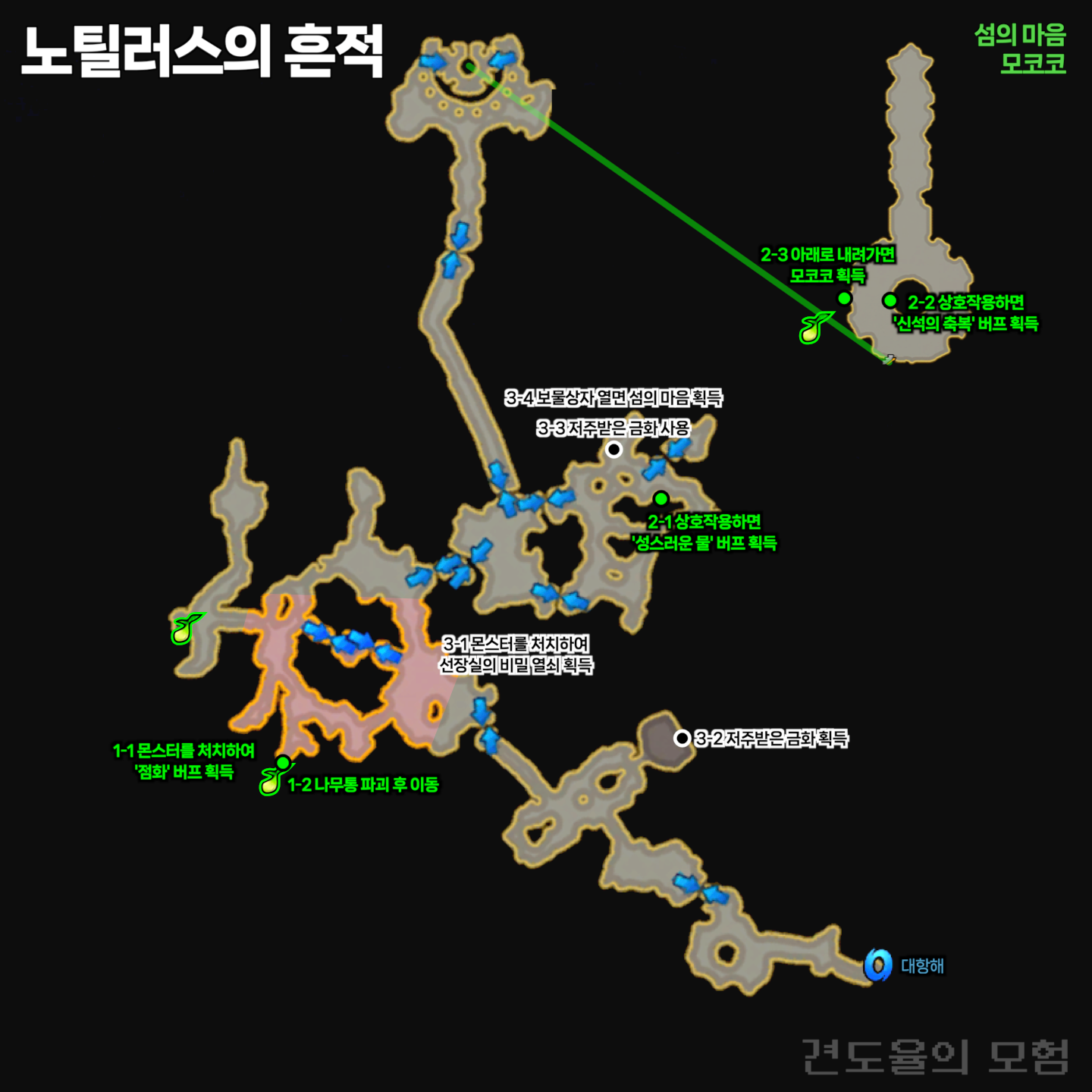 노틸러스의 흔적 공략 지도