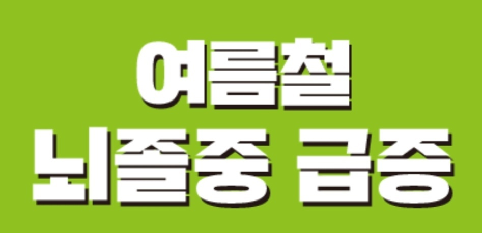 여름철 뇌졸증 급증 홍보 이미지