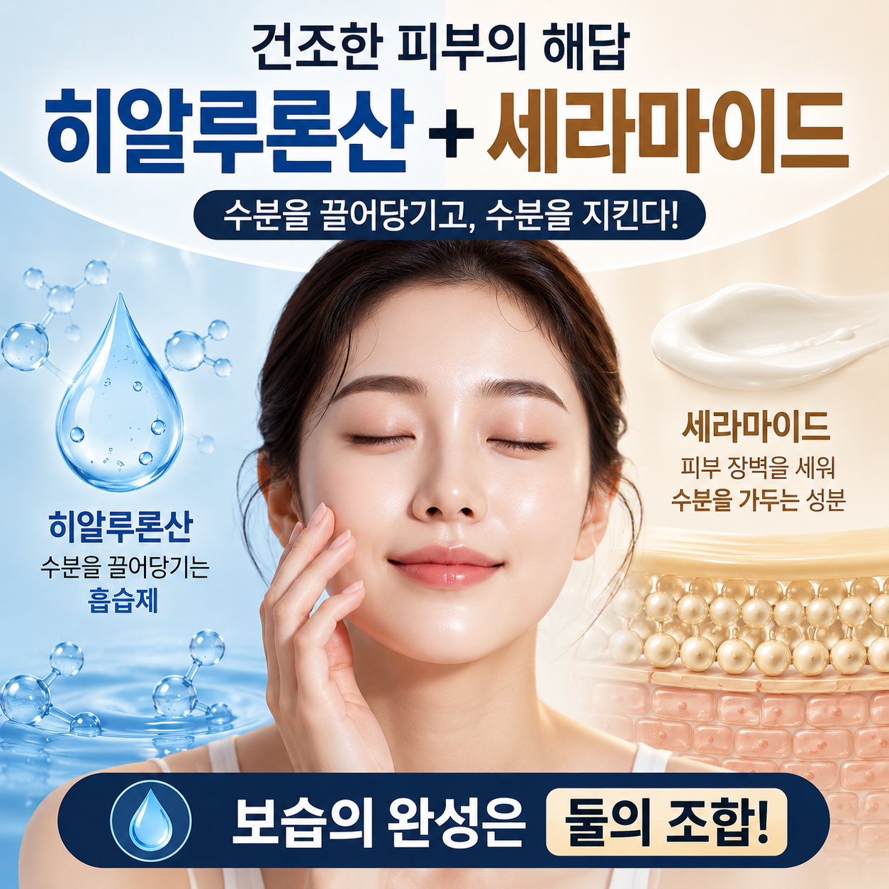 히알루론산 & 세라마이드의 조합