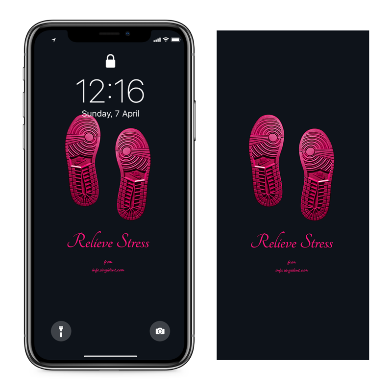 12 운동화 바닥 C - Relieve Stress 자주색배경화면