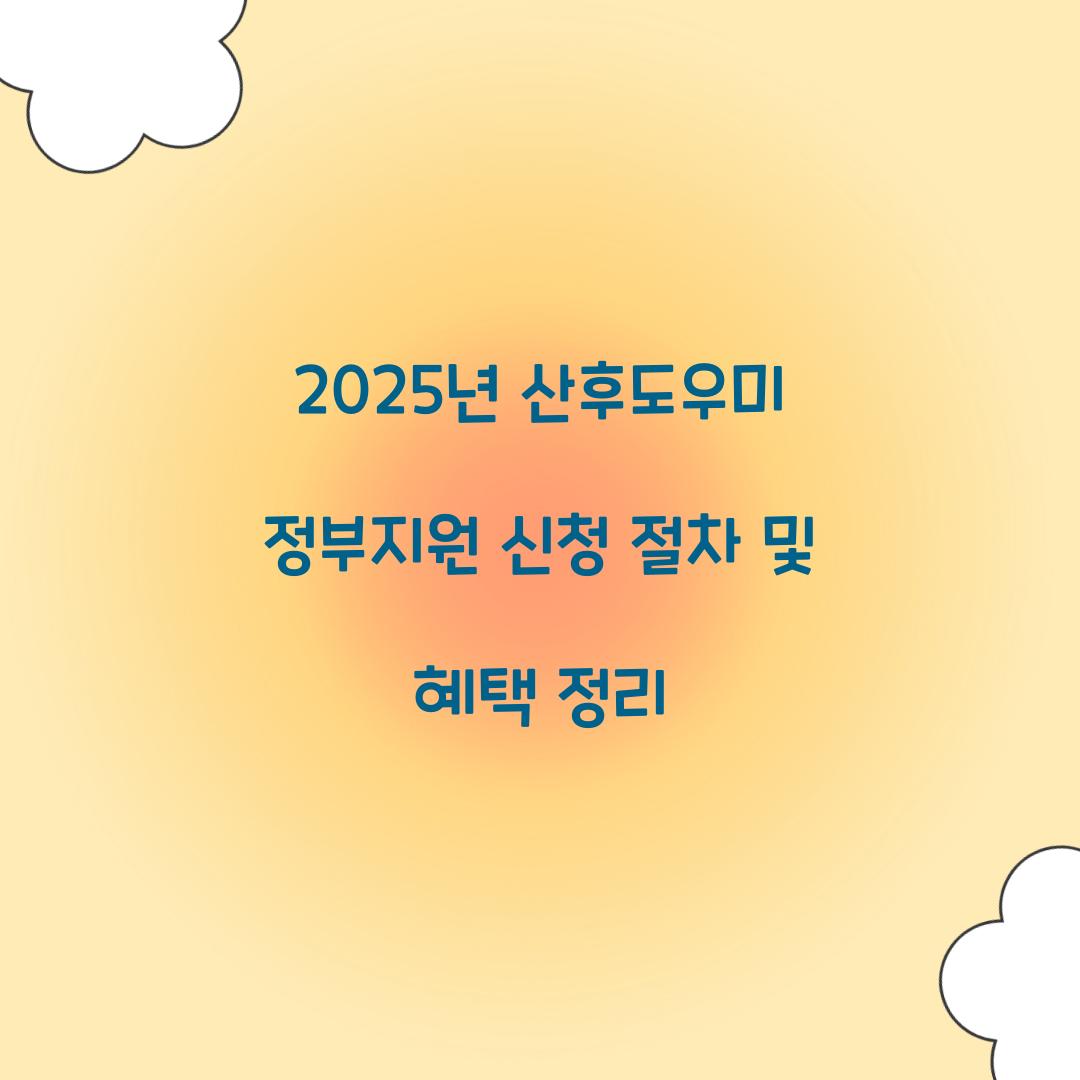 산후도우미 정부지원