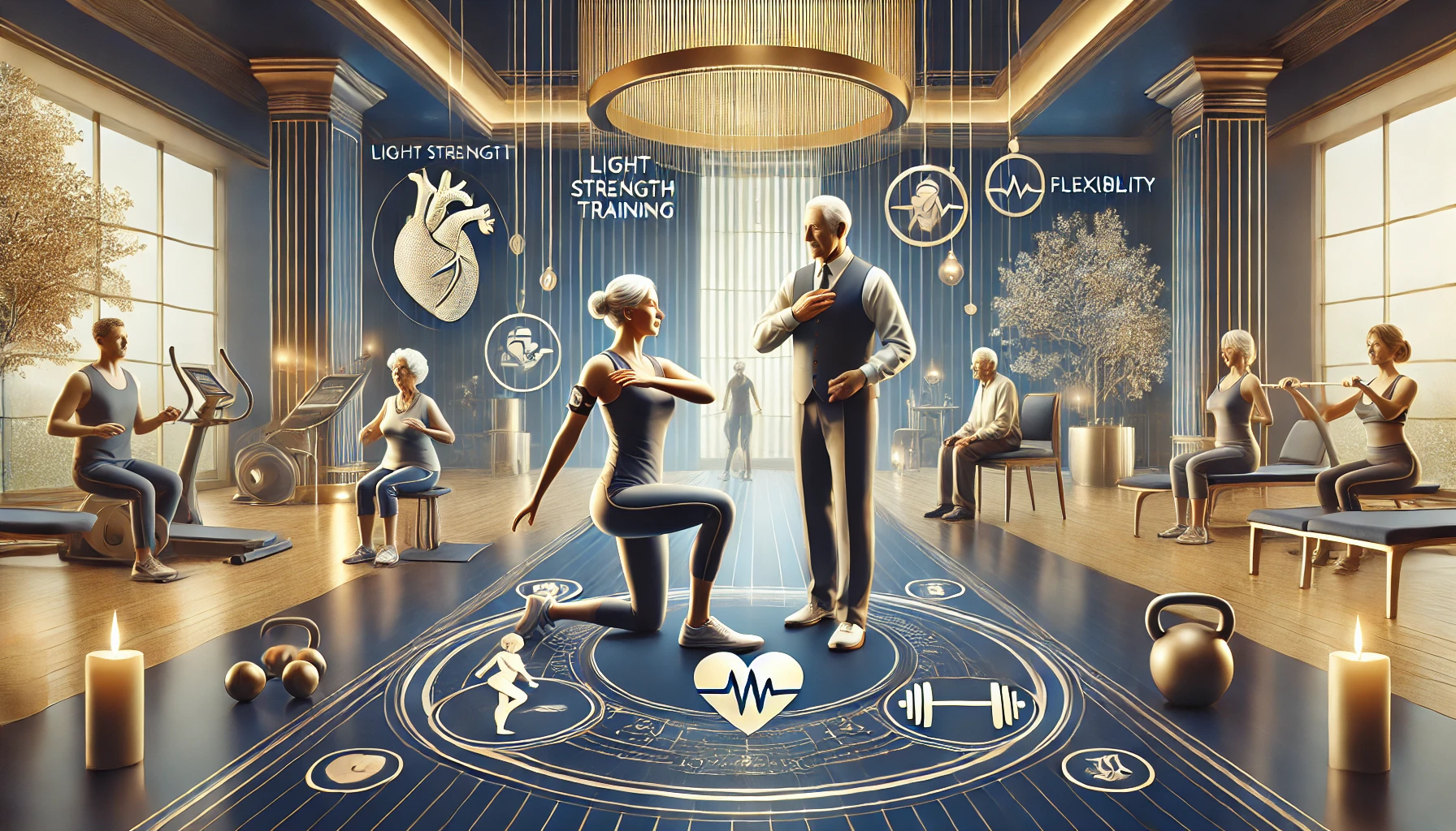 50대 이상을 위한 맞춤형 피트니스 프로그램 (Customized fitness program for people over 50)